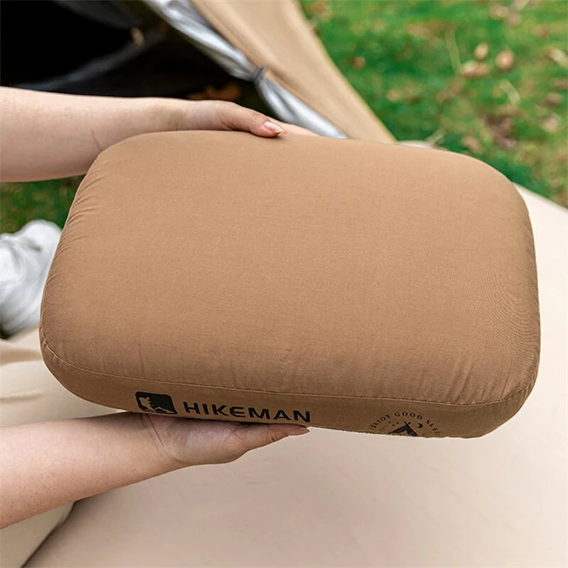 (image for) HIKEMAN Soft Slow Rebound Memory Foam Pillow Outdoor Camping Travel Cervical Pillow Portable NoonBreak Pillow Neck Support Pillow Comfortable Sleeping Pillow